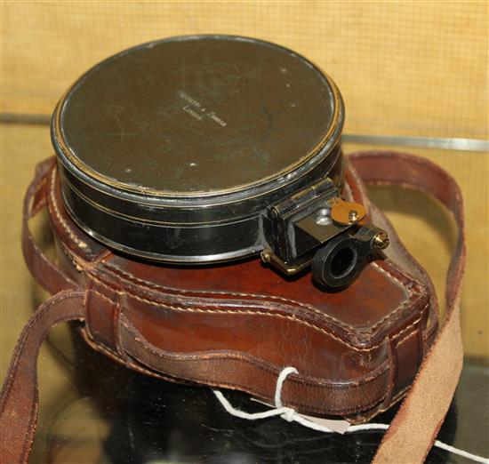 WW1  leather cased Pierre E F Pearedes Nagretti & Zamba compass